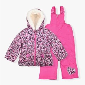 Arctic Quest Pink Leopard Baby Snowsuit 18 months